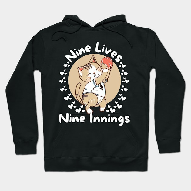 Meow baseball Hoodie by Japanese Fever